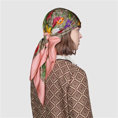 satin head scarf gucci